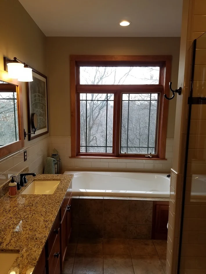 Warm Master Bath — completed project detail